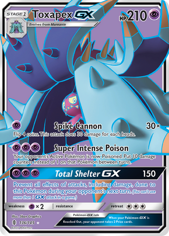 Toxapex GX (136/145) [Sun & Moon: Guardians Rising] - Destination Retro