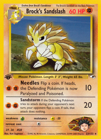 Brock's Sandslash (23/132) [Gym Heroes 1st Edition] - Destination Retro