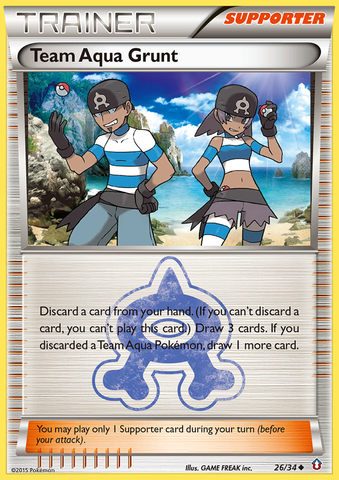Team Aqua Grunt (26/34) [XY: Double Crisis] - Destination Retro