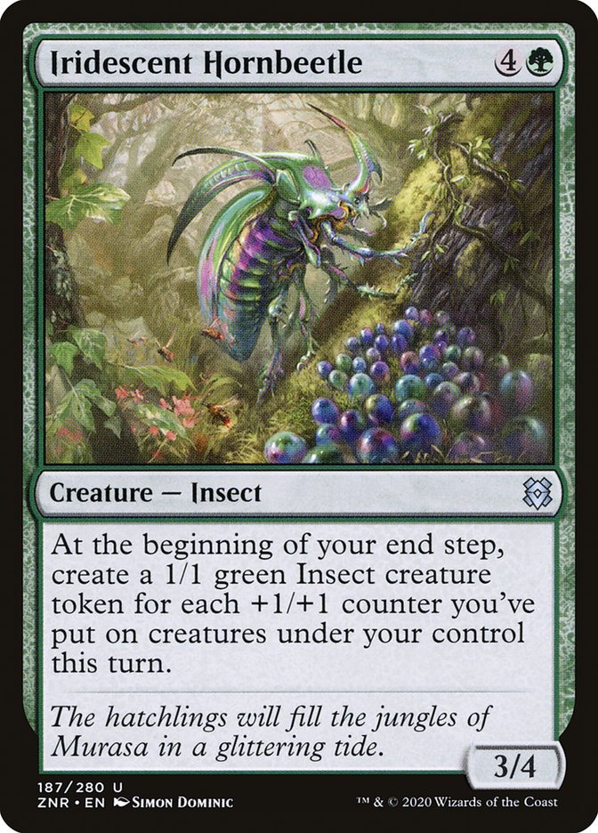 Iridescent Hornbeetle [Zendikar Rising] - Destination Retro