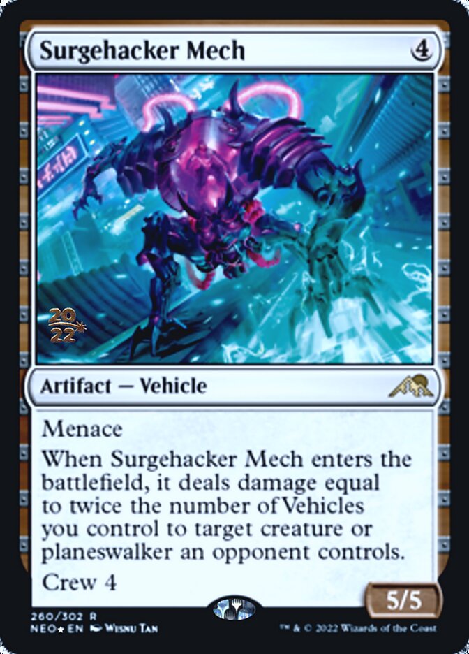 Surgehacker Mech [Kamigawa: Neon Dynasty Prerelease Promos] - Destination Retro
