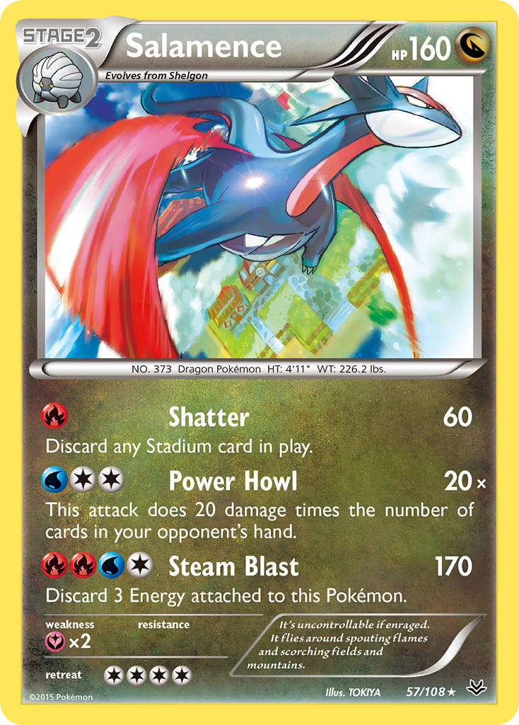Salamence (57/108) [XY: Roaring Skies] - Destination Retro