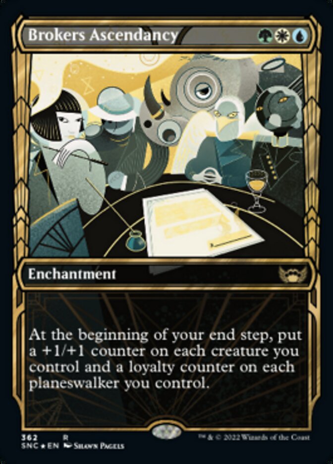 Brokers Ascendancy (Showcase Golden Age Gilded Foil) [Streets of New Capenna] - Destination Retro