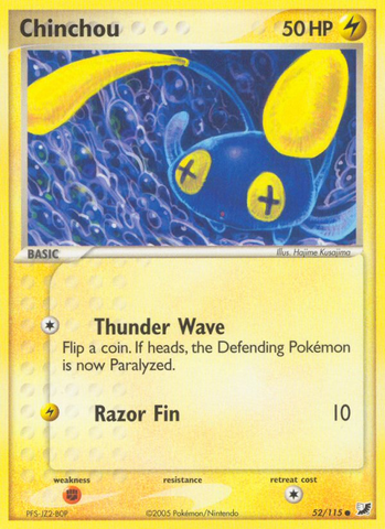 Chinchou (52/115) [EX: Unseen Forces] - Destination Retro