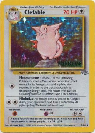 Clefable (1/64) (Prerelease Promo) [Jungle Unlimited] - Destination Retro