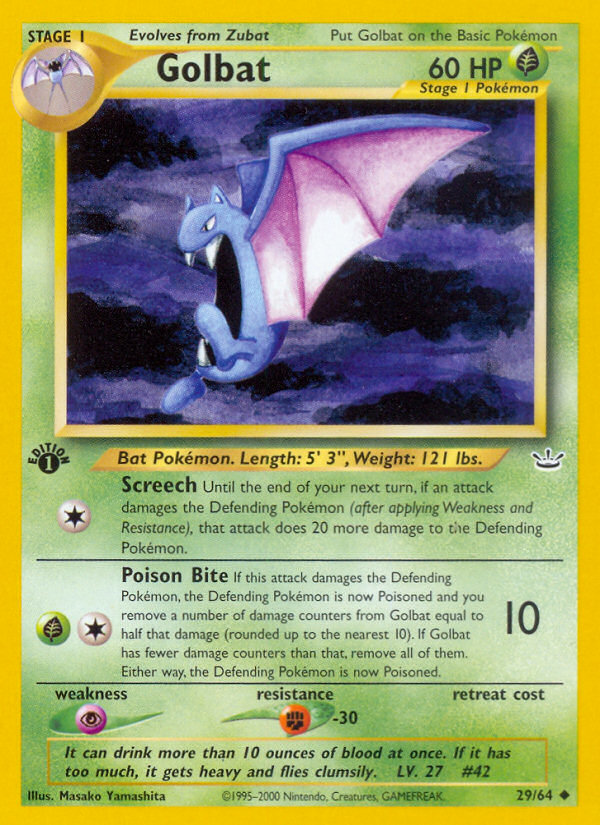 Golbat (29/64) [Neo Revelation 1st Edition] - Destination Retro