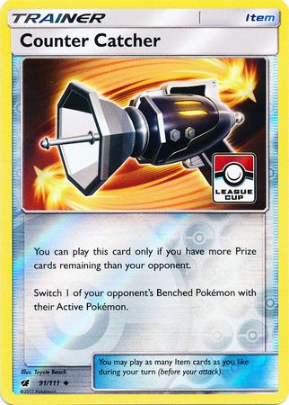 Counter Catcher (91/111) (League Promo) [Sun & Moon: Crimson Invasion] - Destination Retro