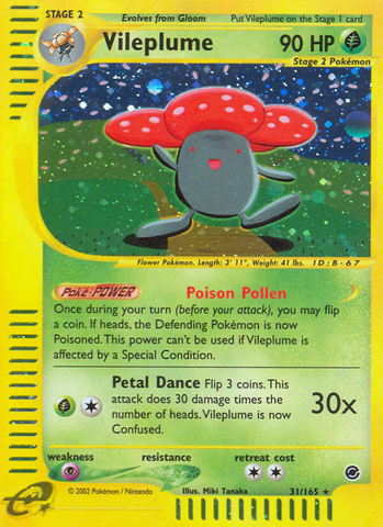 Vileplume (31/165) [Expedition: Base Set] - Destination Retro