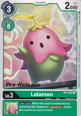Lalamon [BT4-052] [Great Legend Pre-Release Promos] - Destination Retro