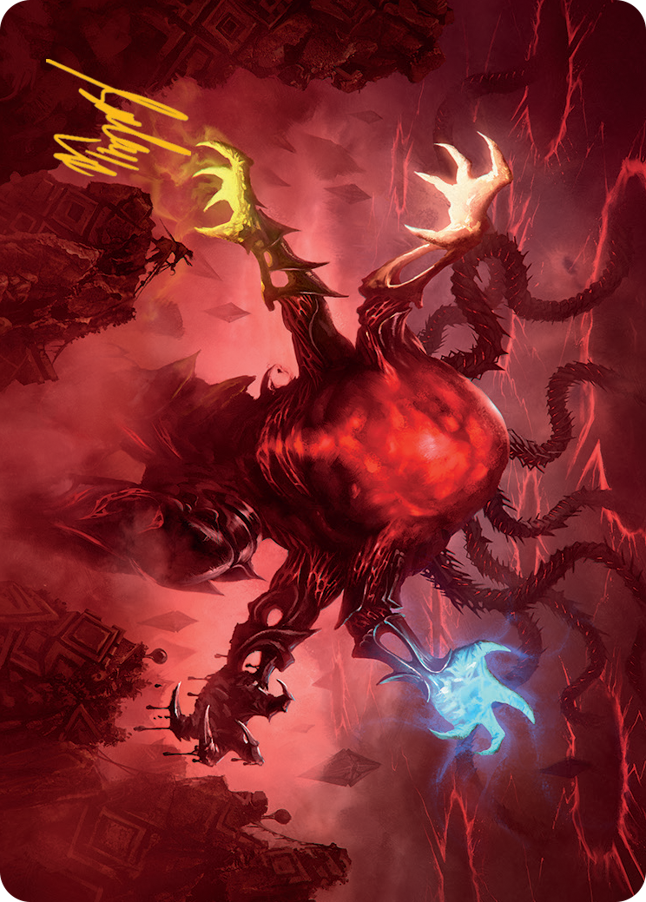 Omnath, Locus of All Art Card (51) (Gold-Stamped Signature) [March of the Machine Art Series] - Destination Retro