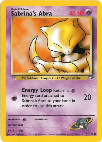 Sabrina's Abra (91/132) [Gym Heroes Unlimited] - Destination Retro