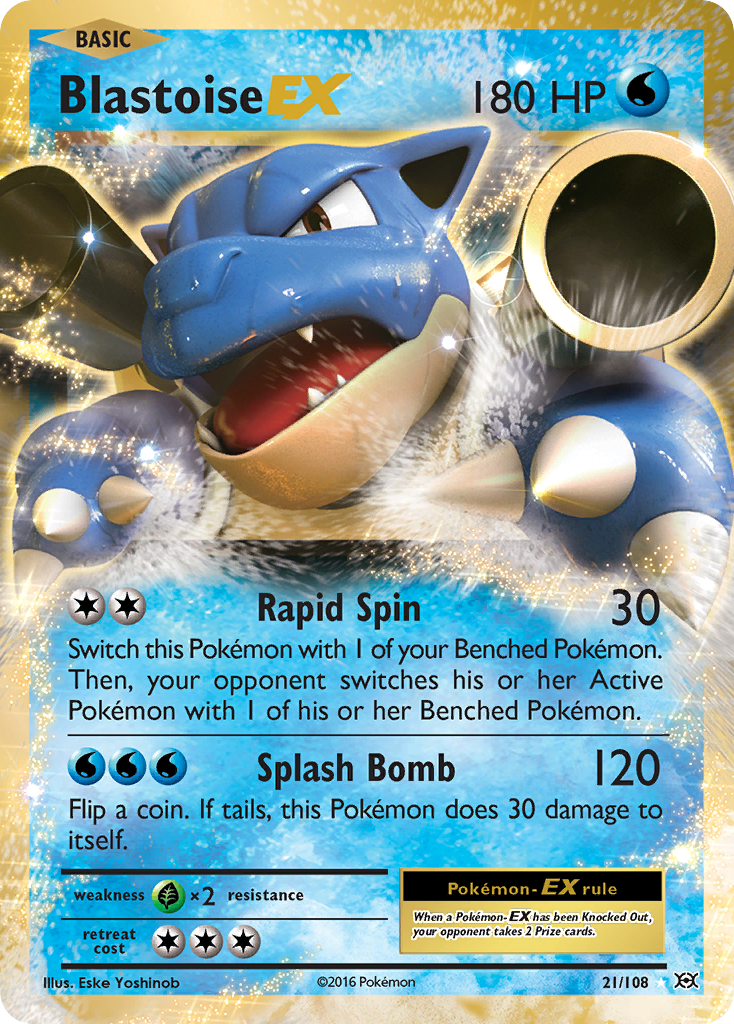Blastoise EX (21/108) [XY: Evolutions] - Destination Retro
