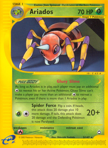 Ariados (3/147) [Aquapolis] - Destination Retro