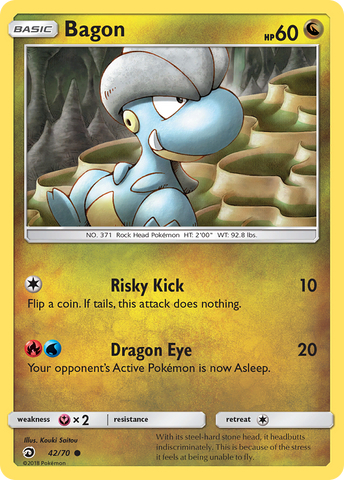 Bagon (42/70) [Sun & Moon: Dragon Majesty] - Destination Retro