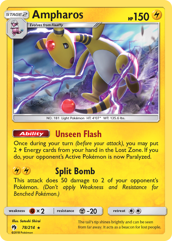 Ampharos (78/214) [Sun & Moon: Lost Thunder] - Destination Retro