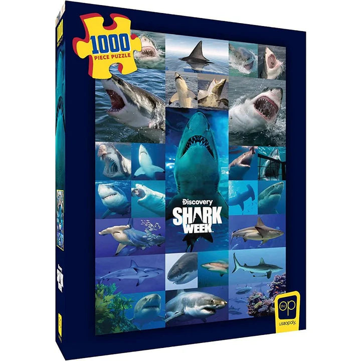 PUZZLES - Shark Week Shiver of Sharks- 1000 PIECES - Destination Retro