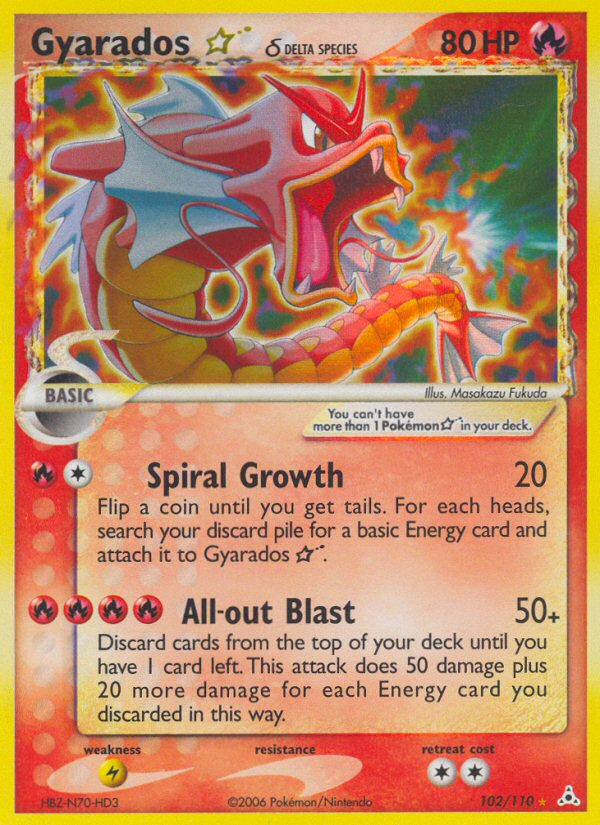 Gyarados Star (102/110) (Delta Species) [EX: Holon Phantoms] - Destination Retro