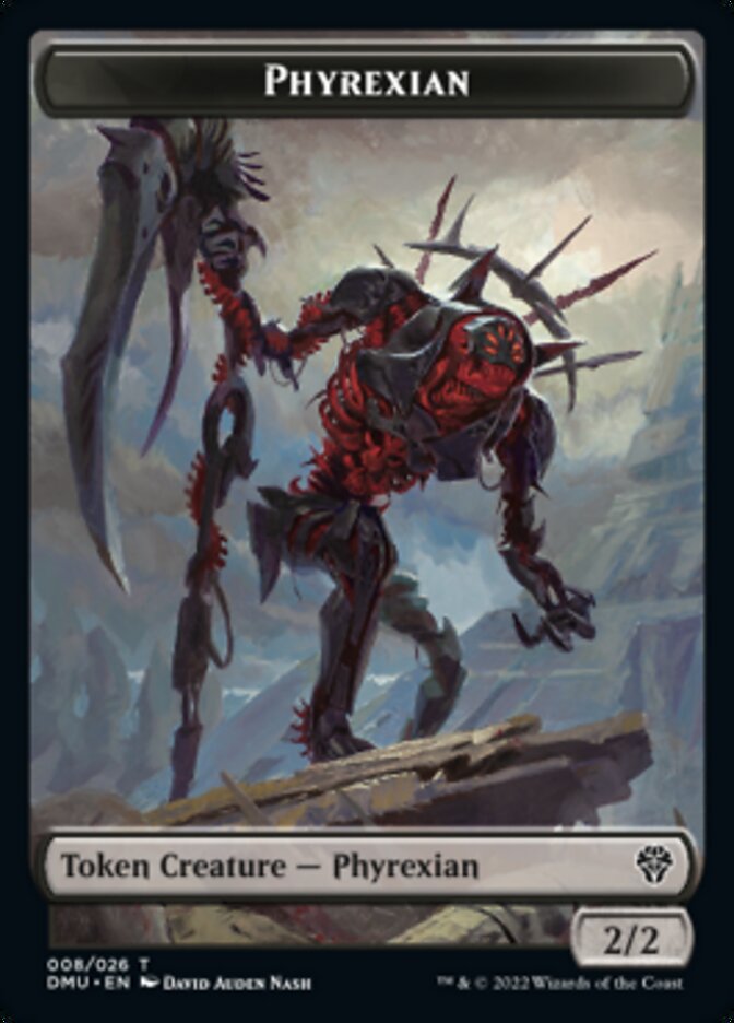 Phyrexian // Knight Double-sided Token [Dominaria United Tokens] - Destination Retro