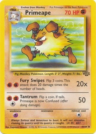Primeape (43/64) [Jungle Unlimited] - Destination Retro