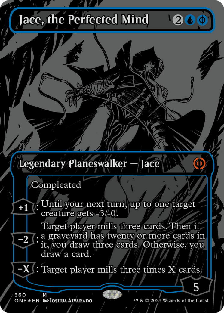 Jace, the Perfected Mind (Oil Slick Raised Foil) [Phyrexia: All Will Be One] - Destination Retro