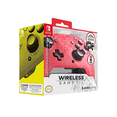 Nintendo Switch Pink Camo Faceoff Deluxe Wireless Controller - Destination Retro