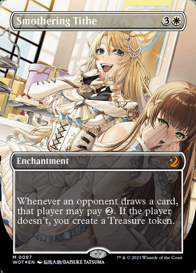 Smothering Tithe (Anime Borderless) (Confetti Foil) [Wilds of Eldraine: Enchanting Tales] - Destination Retro