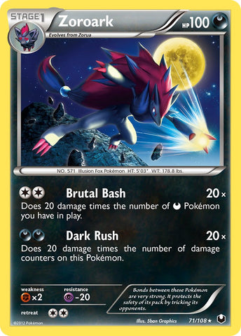 Zoroark (Cracked Ice Holo) (71/108) [Theme Deck Exclusives] - Destination Retro