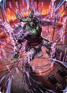 Hidetsugu, Devouring Chaos Art Card [Kamigawa: Neon Dynasty Art Series] - Destination Retro