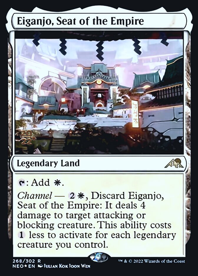 Eiganjo, Seat of the Empire [Kamigawa: Neon Dynasty Prerelease Promos] - Destination Retro