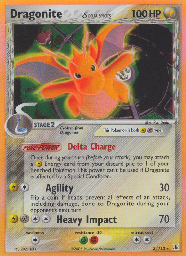 Dragonite (3/113) (Delta Species) [EX: Delta Species] - Destination Retro
