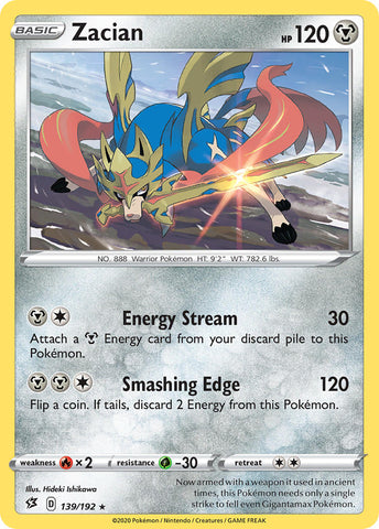 Zacian (Cracked Ice Holo) (139/192) [Theme Deck Exclusives] - Destination Retro