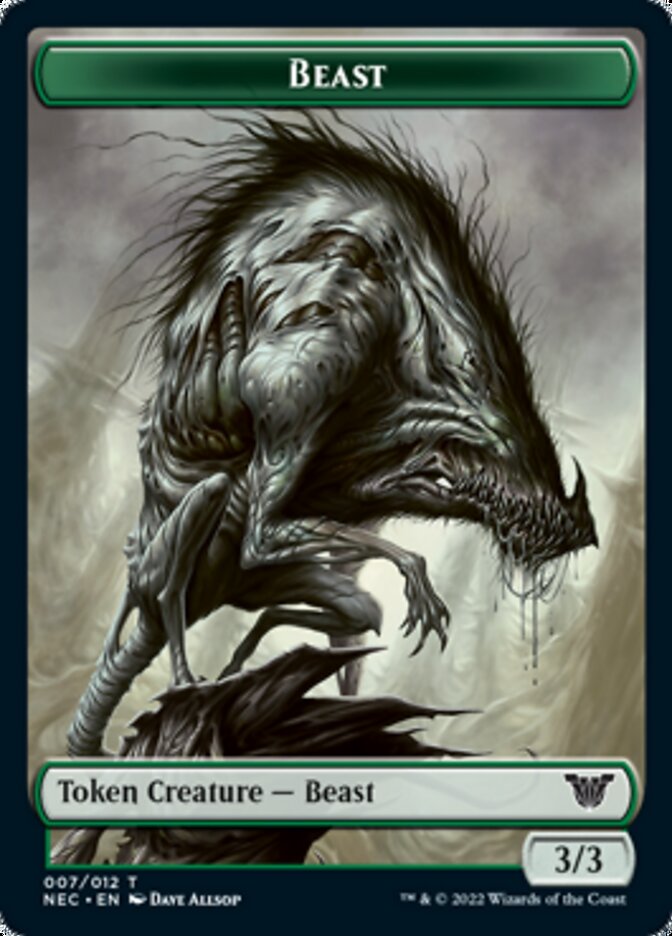Beast // Treasure Double-sided Token [Kamigawa: Neon Dynasty Commander Tokens] - Destination Retro