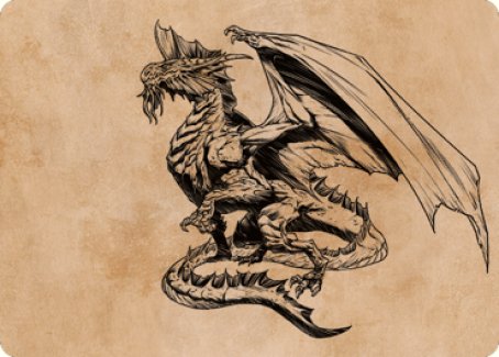 Ancient Silver Dragon Art Card (47) [Commander Legends: Battle for Baldur's Gate Art Series] - Destination Retro