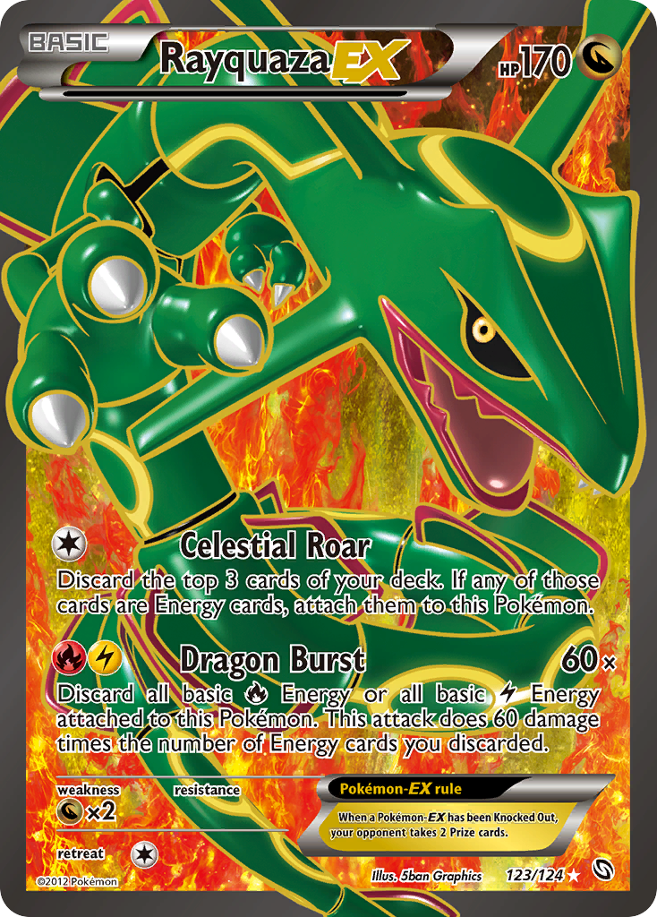Rayquaza EX (123/124) [Black & White: Dragons Exalted] - Destination Retro