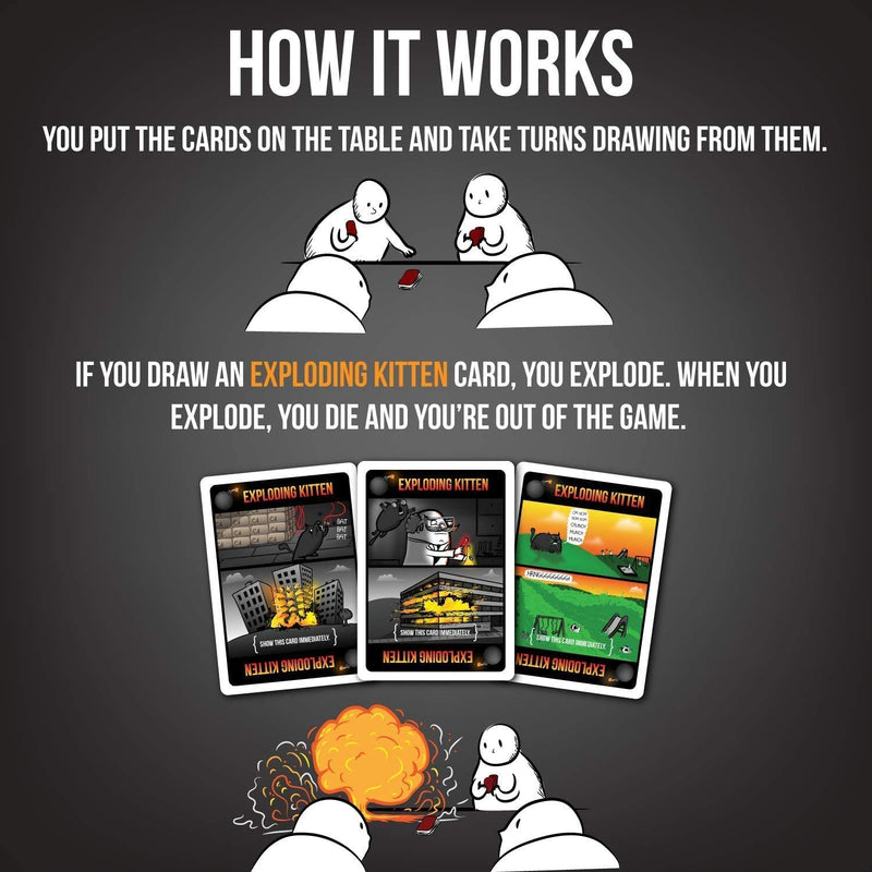 Exploding Kittens NSFW - ADULT Russian Roulette Card Game, Drinking Games For Adults - Card Games for Adults & Teens - 2-5 Players - Destination Retro