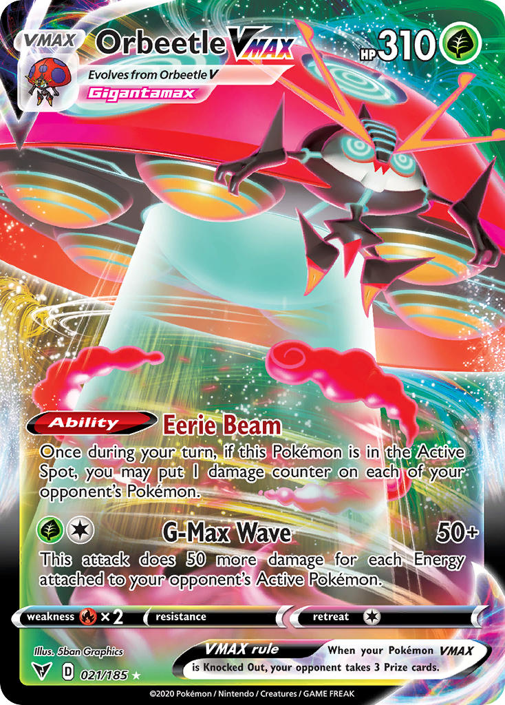 Orbeetle VMAX (21) [Sword & Shield: Vivid Voltage] - Destination Retro