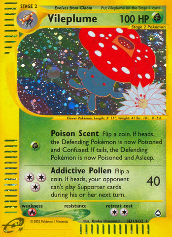 Vileplume (H31/H32) [Aquapolis] - Destination Retro