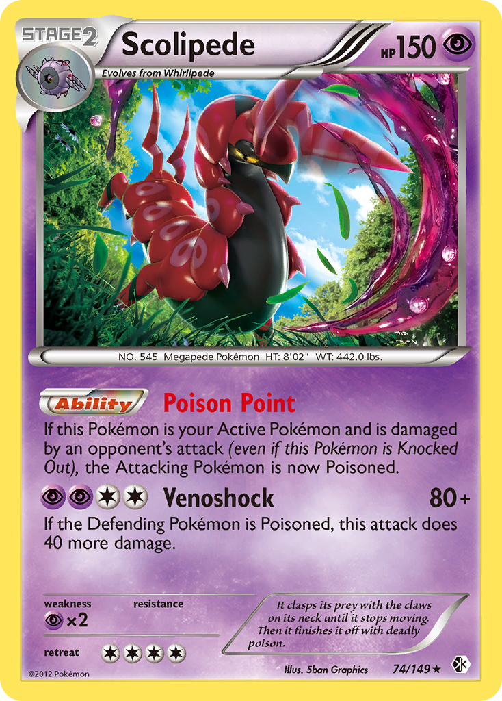 Scolipede (74/149) [Black & White: Boundaries Crossed] - Destination Retro