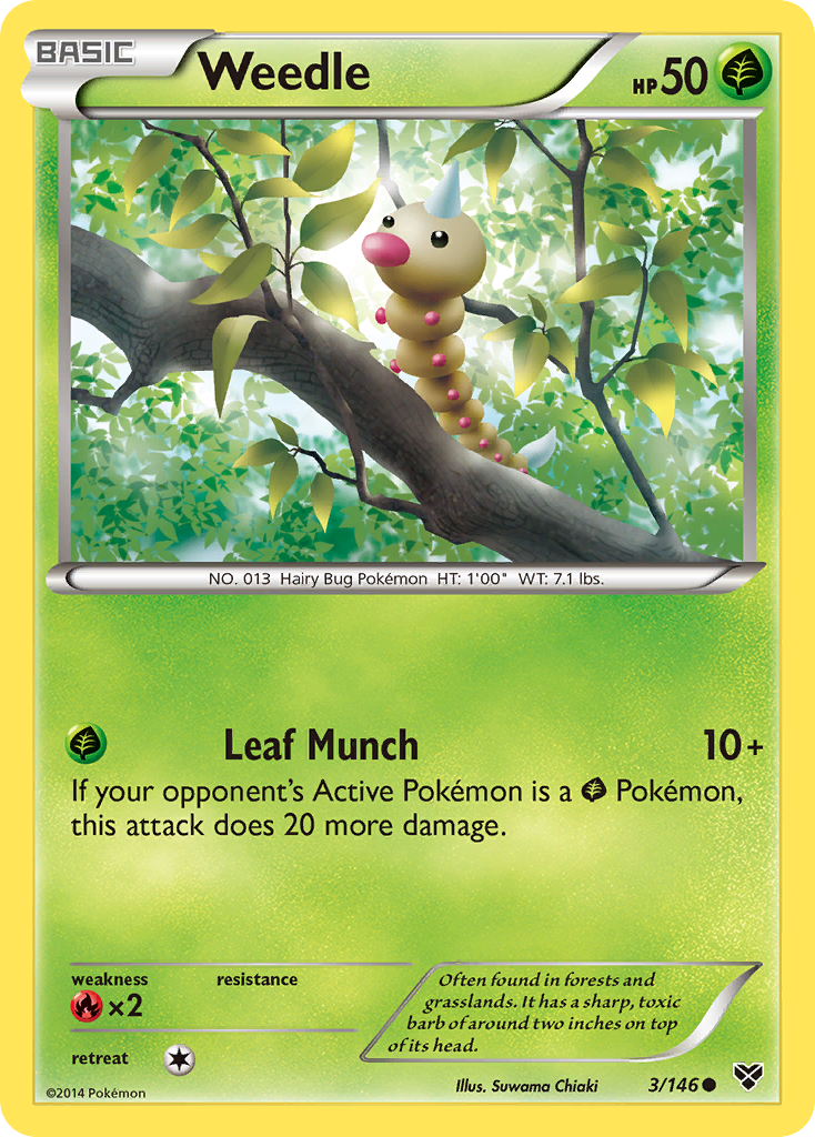 Weedle (3/146) [XY: Base Set] - Destination Retro