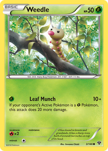 Weedle (3/146) [XY: Base Set] - Destination Retro