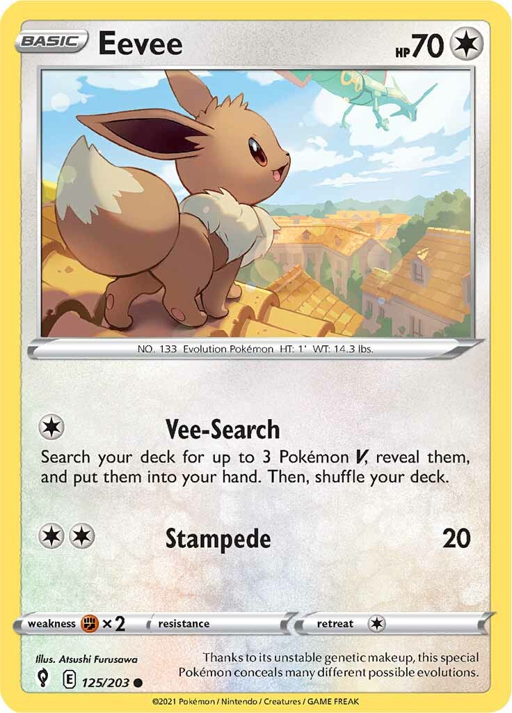 Eevee (125/203) [Sword & Shield: Evolving Skies] - Destination Retro