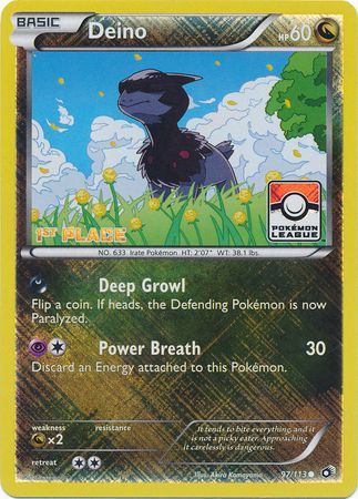 Deino (97/113) (League Promo 1st Place) [Black & White: Legendary Treasures] - Destination Retro