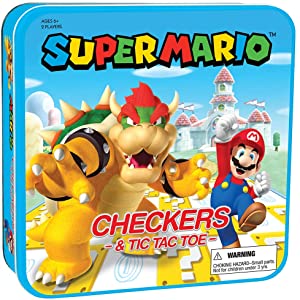 USAOPOLY Super Mario Checkers & Tic-Tac-Toe Collector's Game Set - Destination Retro