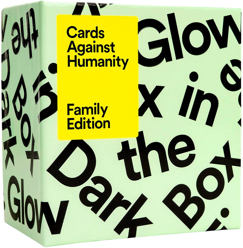 Cards Against Humanity Family Edition Glow in The Dark Box • 300-Card Expansion - Destination Retro