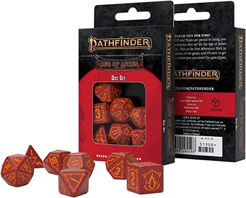SUPPLIES - DICE - PATHFINDER DICE SET: AGE OF ASHES - Destination Retro