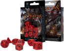 SUPPLIES - DICE - DRAGON DICE SET: RED/BLACK - Destination Retro