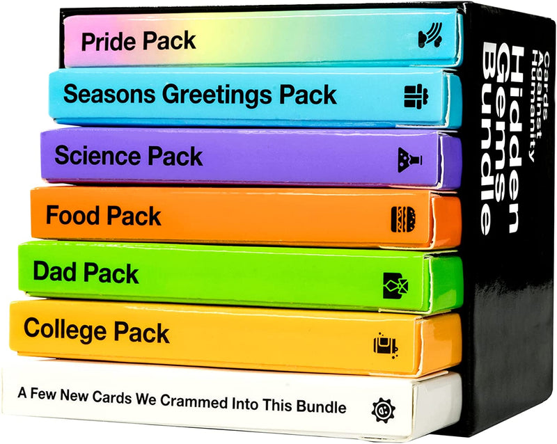 Cards Against Humanity Hidden Gems Bundle • 6 Themed Packs + 10 All-New Cards - Destination Retro