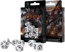SUPPLIES - DICE - DRAGON DICE SET: WHITE/BLACK - Destination Retro