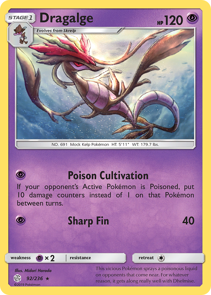 Dragalge (92/236) [Sun & Moon: Cosmic Eclipse] - Destination Retro