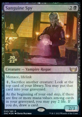 Sanguine Spy [Streets of New Capenna Prerelease Promos] - Destination Retro